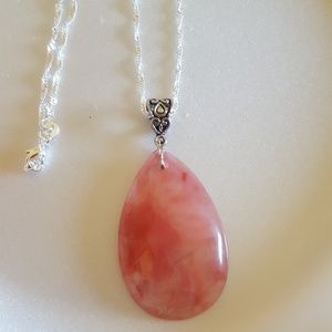 Cherry agate necklace